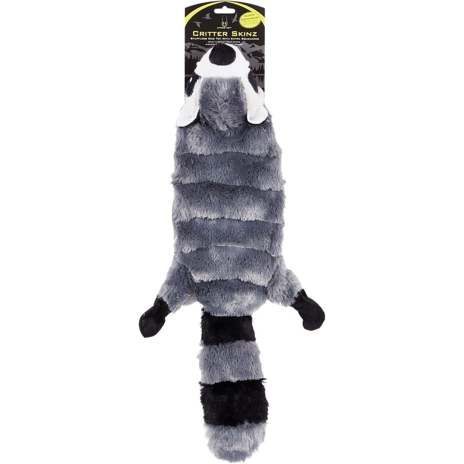 Hyper Pet Super Squeaker Raccoon Critter Skinz Dog Toy 3 Hyper Pet Super Squeaker Raccoon Critter Skinz Dog Toy