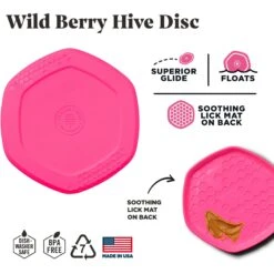 Project Hive Pet Company Hive Wild Berry Scented Disc & Lick Mat Dog Toy, Pink 11 Project Hive Pet Company Hive Wild Berry Scented Disc & Lick Mat Dog Toy, Pink -Dog Supplies 805950 PT2. AC SS1800 V1683567308