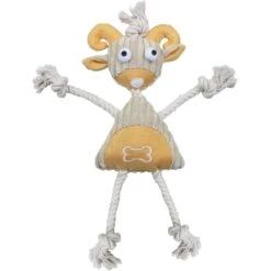 Pet Life Jute & Rope Plush Doll Mannequin Dog Toy, Yellow -Dog Supplies 810654 PT1. AC SS1800 V1679415616