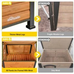 Aivituvin Strong Iron Frame Outdoor Dog House With Porch, Small 11 Aivituvin Strong Iron Frame Outdoor Dog House With Porch, Small -Dog Supplies 812766 PT3. AC SS1800 V1679591652