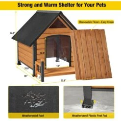 Aivituvin Strong Iron Frame Outdoor Dog House With Porch, Small 13 Aivituvin Strong Iron Frame Outdoor Dog House With Porch, Small -Dog Supplies 812766 PT5. AC SS1800 V1679591965