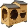 ZooVilla Indoor & Outdoor Bunny Lounge, Brown 2 ZooVilla Indoor & Outdoor Bunny Lounge, Brown -Dog Supplies 823966 MAIN. AC SS1800 V1683560542