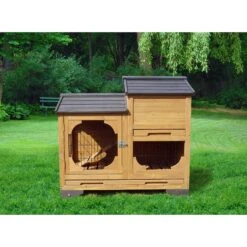 ZooVilla Indoor & Outdoor Bunny Lounge, Brown -Dog Supplies 823966 PT1. AC SS1800 V1683568189