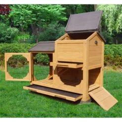 ZooVilla Indoor & Outdoor Bunny Lounge, Brown -Dog Supplies 823966 PT2. AC SS1800 V1683568191