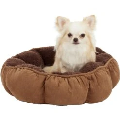 Aspen Pet Round Puffy Bolster Cat & Dog Bed, Color Varies -Dog Supplies 83873 PT4. AC SS1800 V1566315186