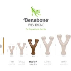Benebone Rotisserie Chicken Flavor Wishbone Tough Dog Chew Toy -Dog Supplies 84688 PT5. AC SS1800 V1612394506