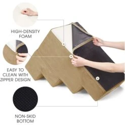 Friends Forever Milo 4-Step Non-Slip Small Dog & Cat Stairs -Dog Supplies 851478 PT4. AC SS1800 V1683834962