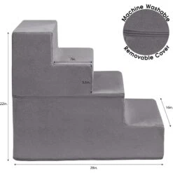 Friends Forever Milo 4-Step Non-Slip Small Dog & Cat Stairs -Dog Supplies 851478 PT7. AC SS1800 V1683835932