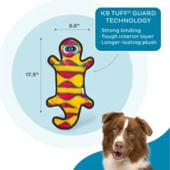 Outward Hound Invincibles Geckos Squeaky Stuffing-Free Plush Dog Toy -Dog Supplies 85913 PT2. AC SS1800 V1636517557