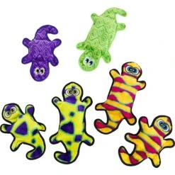Outward Hound Invincibles Geckos Squeaky Stuffing-Free Plush Dog Toy -Dog Supplies 85913 PT5. AC SS1800 V1636503394