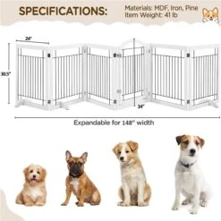 Yaheetech 6-Panel Foldable Wire Dog Gate 14 Yaheetech 6-Panel Foldable Wire Dog Gate -Dog Supplies 871606 PT3. AC SS1800 V1686078423