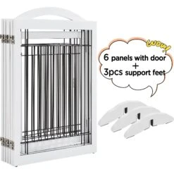 Yaheetech 6-Panel Foldable Wire Dog Gate 19 Yaheetech 6-Panel Foldable Wire Dog Gate -Dog Supplies 871606 PT8. AC SS1800 V1686078481