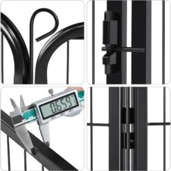 Yaheetech 12-Panel 32-in H Dog Playpen With Door Black, Medium -Dog Supplies 871638 PT8. AC SS1800 V1686078482