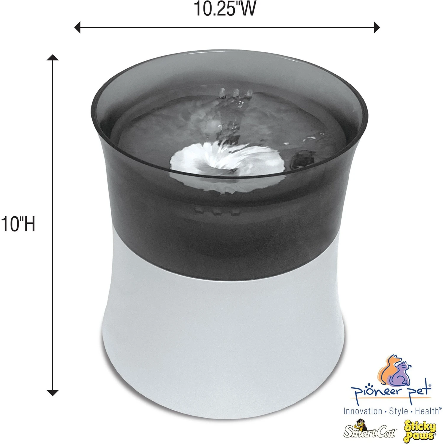 Pioneer Pet Vortex Elevated Drinking Dog Fountain, Gray, Medium 4 Pioneer Pet Vortex Elevated Drinking Dog Fountain, Gray, Medium - Image 2