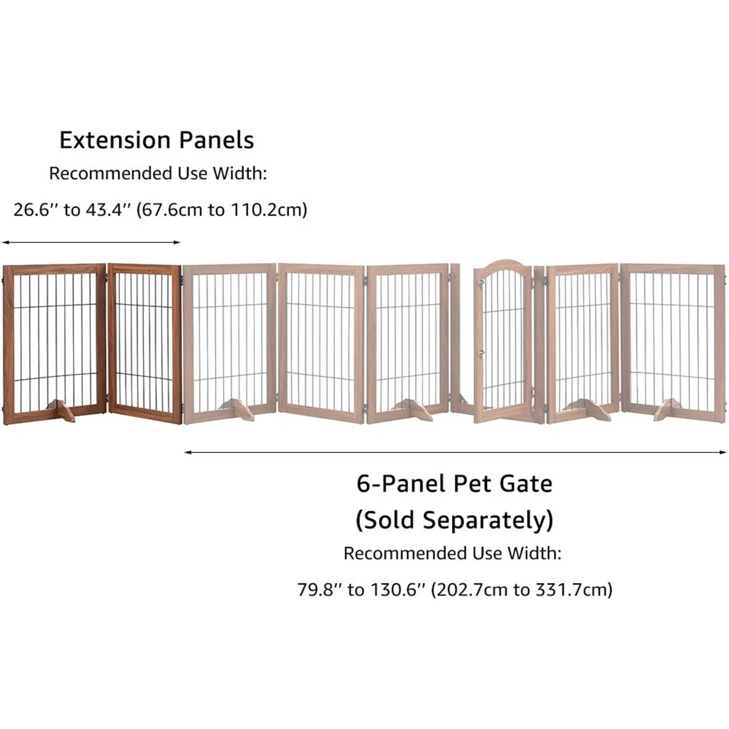 Unipaws Pet Gate Playpen 2-Panel Extension Kit, Walnut, Medium 7 Unipaws Pet Gate Playpen 2-Panel Extension Kit, Walnut, Medium - Image 5