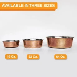 Neater Pets Brands Decorative Hammered Dog & Cat Bowl -Dog Supplies 909350 PT6. AC SS1800 V1688580556
