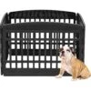 IRIS 4-Panel Dog Exercise Playpen, Black, Medium: 24-in -Dog Supplies 935678 MAIN. AC SS1800 V1691503562