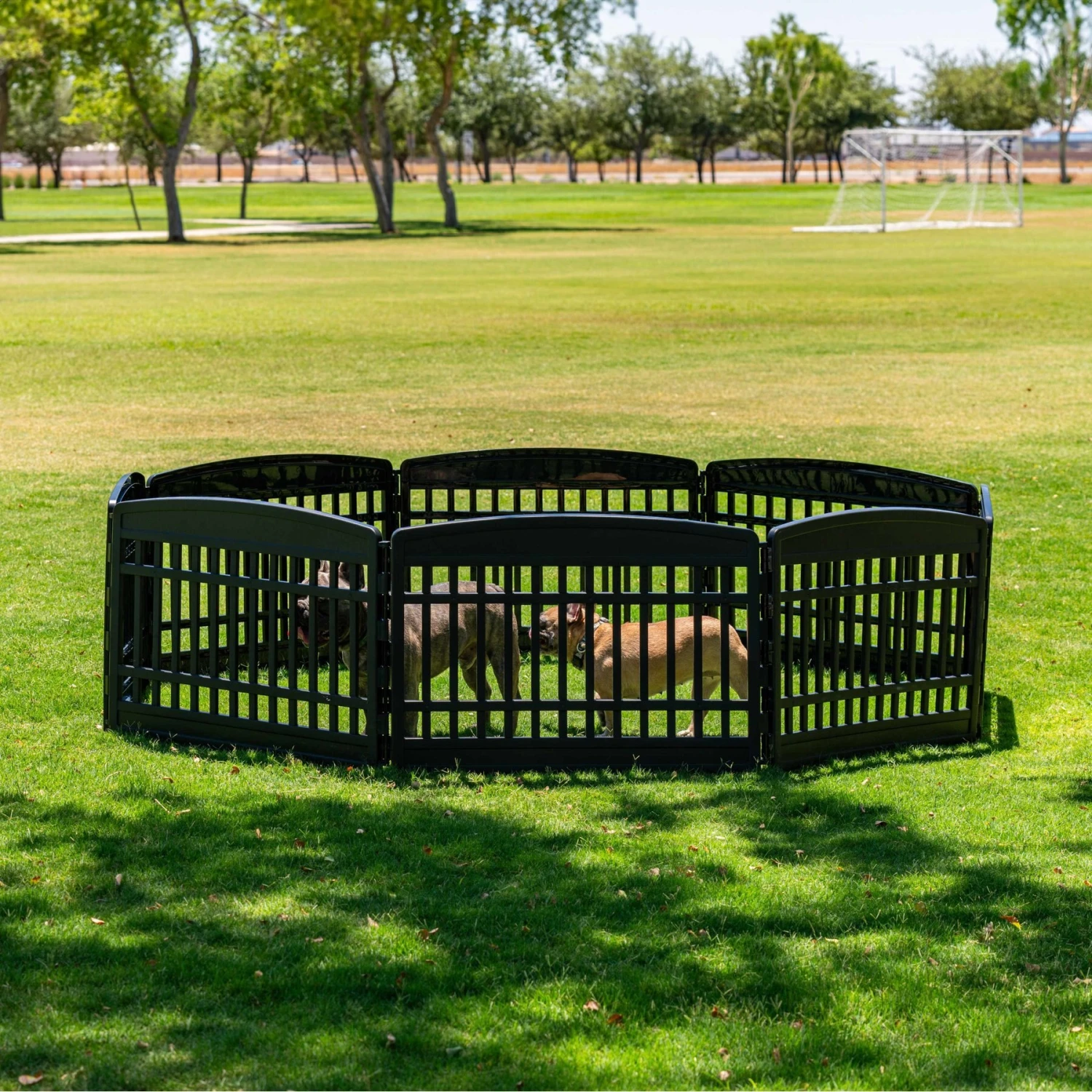 IRIS 8-Panel Dog Exercise Playpen, Black 8 IRIS 8-Panel Dog Exercise Playpen, Black - Image 6