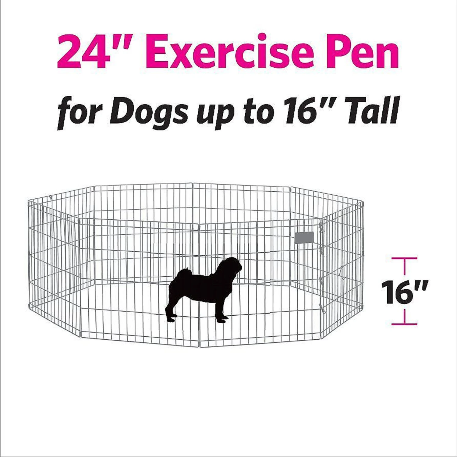 MidWest Wire Dog Exercise Pen With Step-Thru Door, Black E-Coat & MidWest Exercise Pen Top Fabric Mesh Sunscreen Accessory, Square Configuration, Black 5 MidWest Wire Dog Exercise Pen With Step-Thru Door, Black E-Coat & MidWest Exercise Pen Top Fabric Mesh Sunscreen Accessory, Square Configuration, Black - Image 3