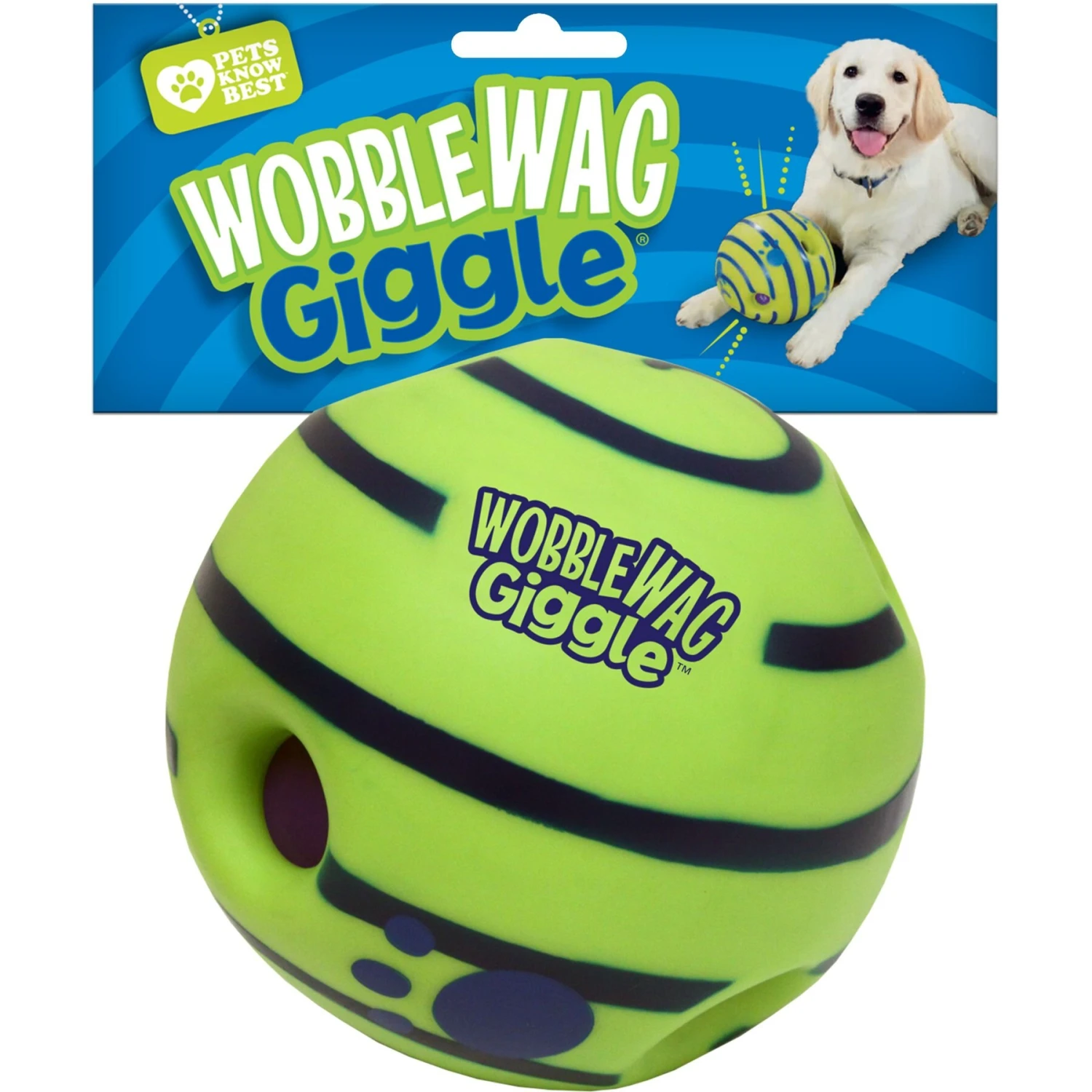 As Seen On TV Wobble Wag Giggle Ball Dog Toy & JW Pet Crackle Heads Ball Dog Toy, Color Varies 4 As Seen On TV Wobble Wag Giggle Ball Dog Toy & JW Pet Crackle Heads Ball Dog Toy, Color Varies - Image 2