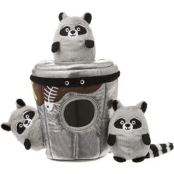 Frisco Trash Can & Raccoons Hide & Seek Puzzle Plush Squeaky Dog Toy & ZippyPaws Burrow Squeaky Hide & Seek Plush Dog Toy, Hedgehog Den -Dog Supplies 947446 PT1. AC SS1800 V1693602685