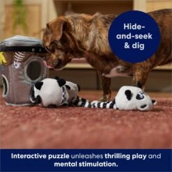 Frisco Trash Can & Raccoons Hide & Seek Puzzle Plush Squeaky Dog Toy & ZippyPaws Burrow Squeaky Hide & Seek Plush Dog Toy, Hedgehog Den -Dog Supplies 947446 PT4. AC SS1800 V1693601987
