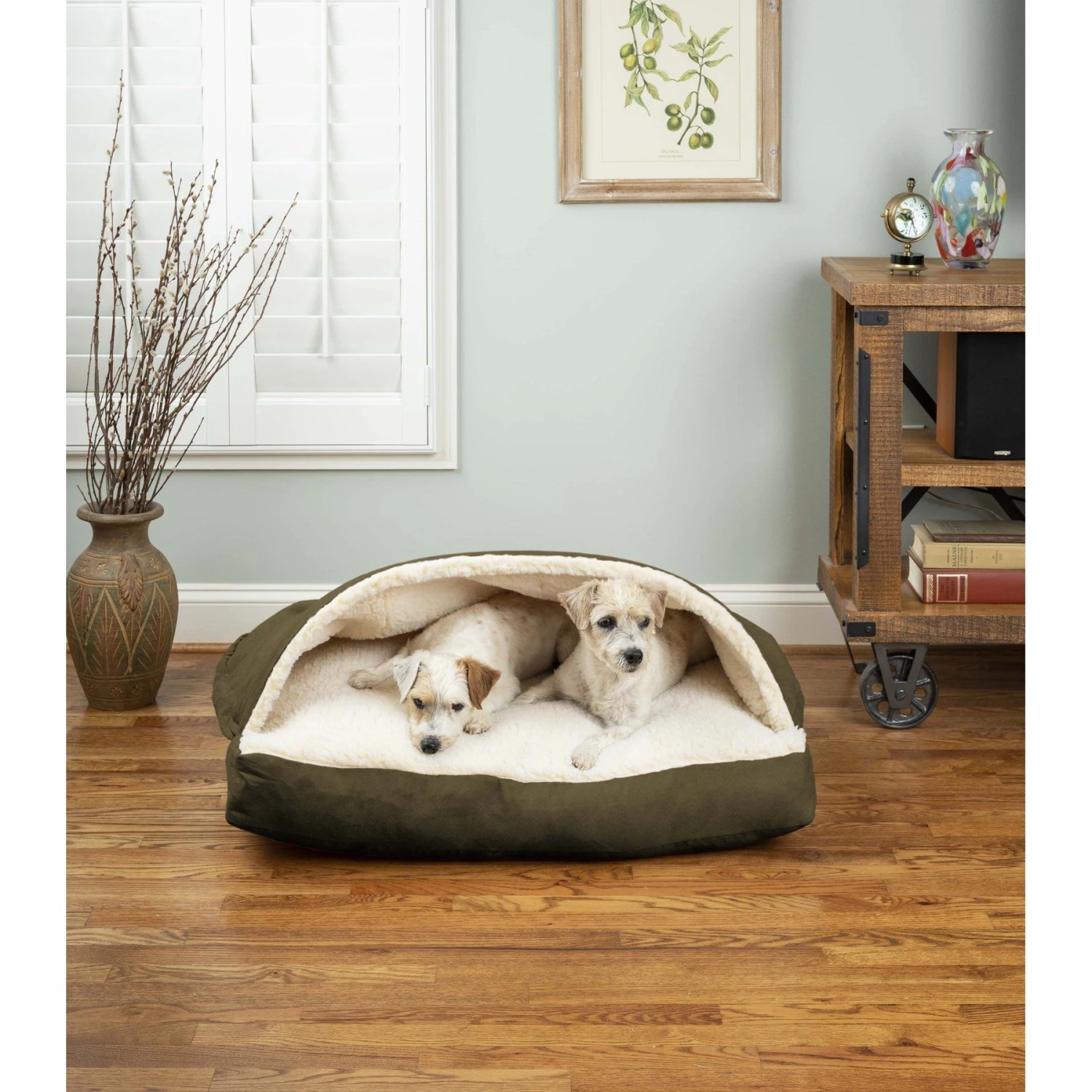 Snoozer Pet Products Poly/Cotton Cozy Cave Rectangle Dog & Cat Bed 3 Snoozer Pet Products Poly/Cotton Cozy Cave Rectangle Dog & Cat Bed